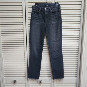 PAIGE Dark Gray Straight Leg Jeans
